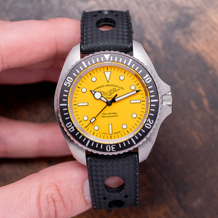 2025 H.G.P. Yellow Dial 'Monnin' Diver MecaQuartz 42mm