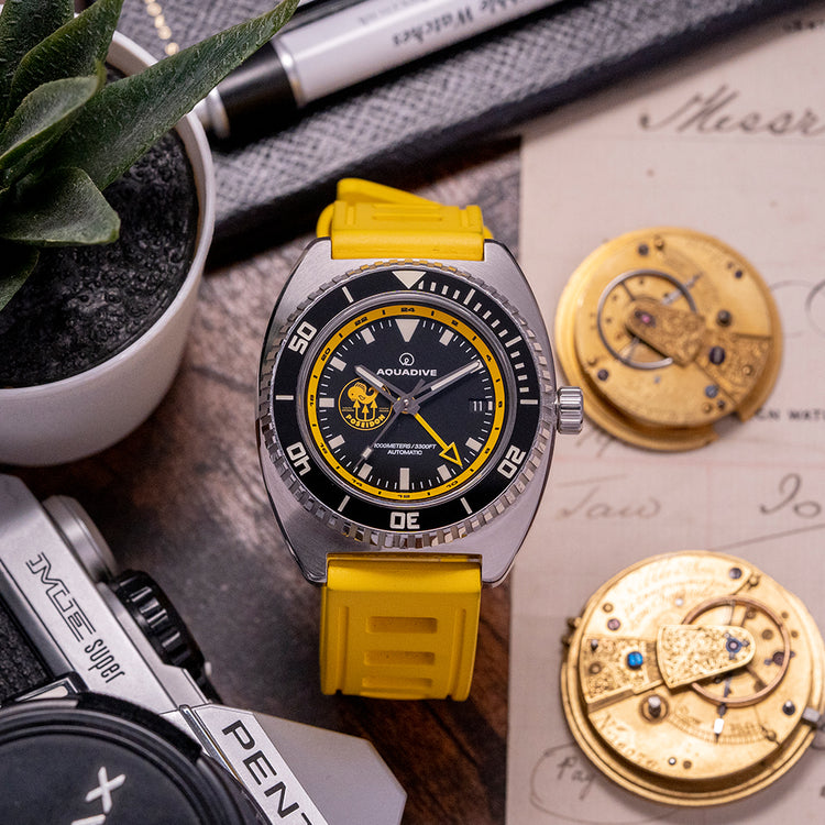 2020 Aquadive 100 Poseidon GMT Yellow Limited Edition