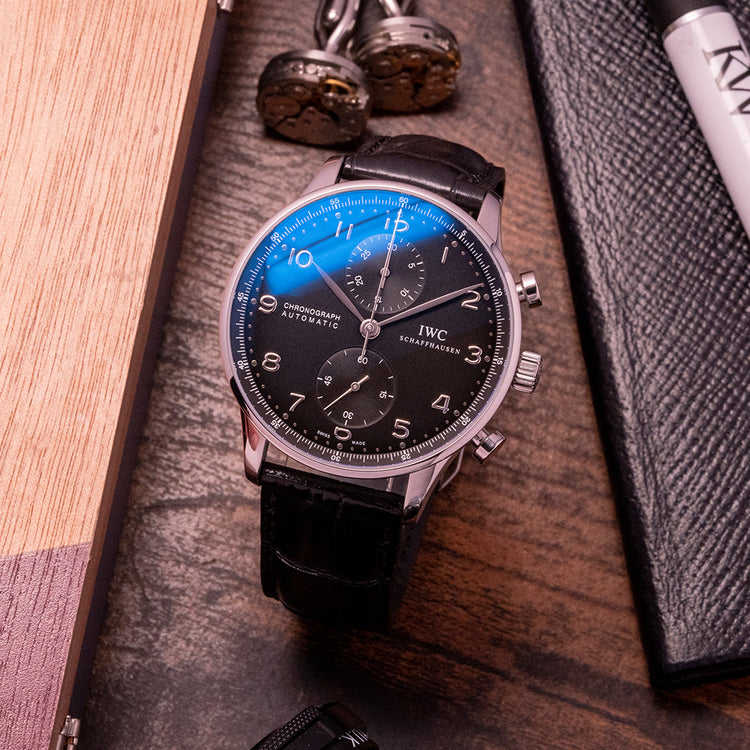 2010 IWC Portuguese Chronograph Black IW371438