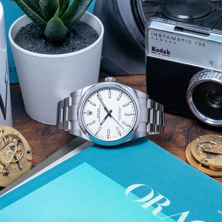 2020 Rolex Oyster Perpetual 39mm White Dial 114300