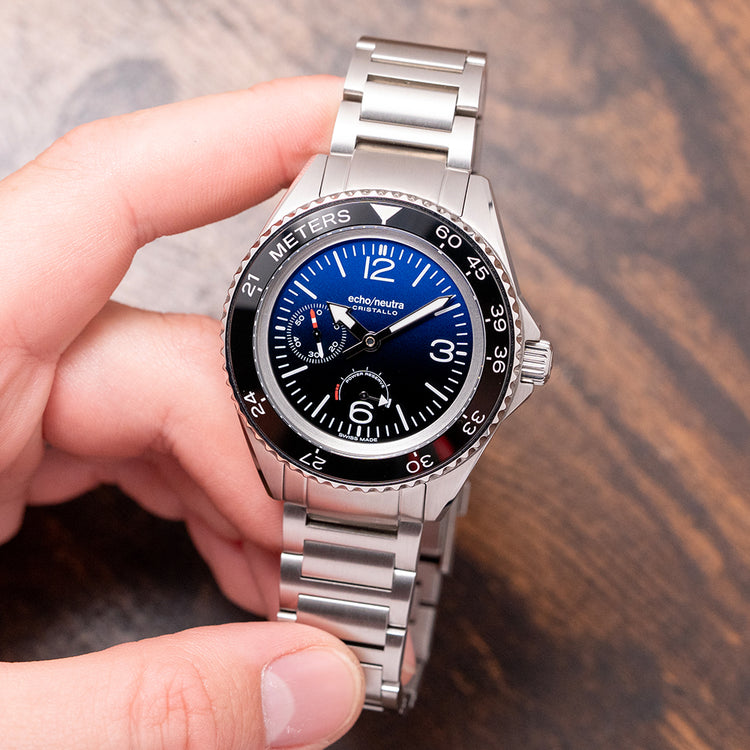 2023 echo/neutra CRISTALLO Professional Diver Blue 42mm