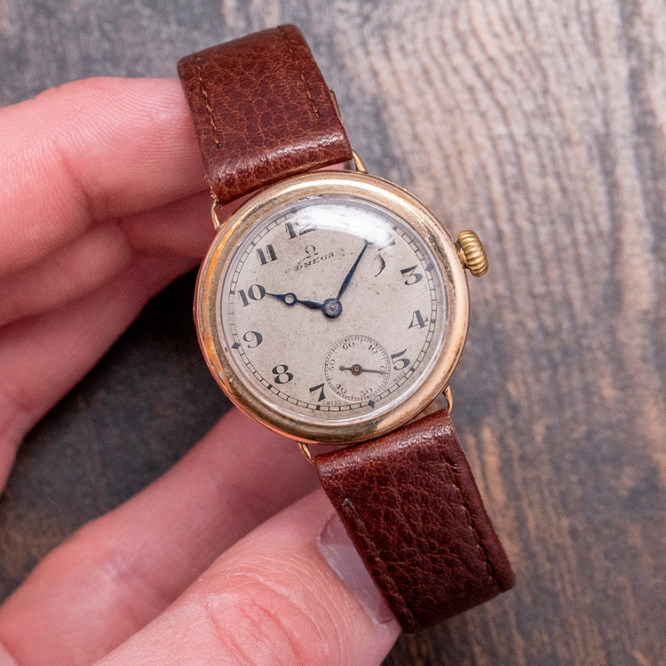 1923 Omega Pink Gold-Plated 31mm Manually Wound 26.5 S.O.B