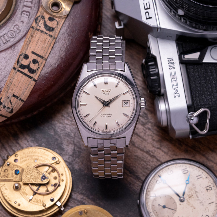 1958 Tissot T-12 Visodate Automatic on Sprung Tissot Bracelet