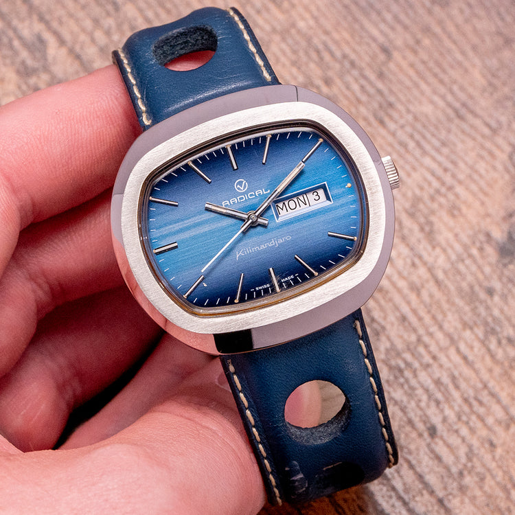 1970s Near New Old Stock Radical Kilimandjaro Blue Day/Date