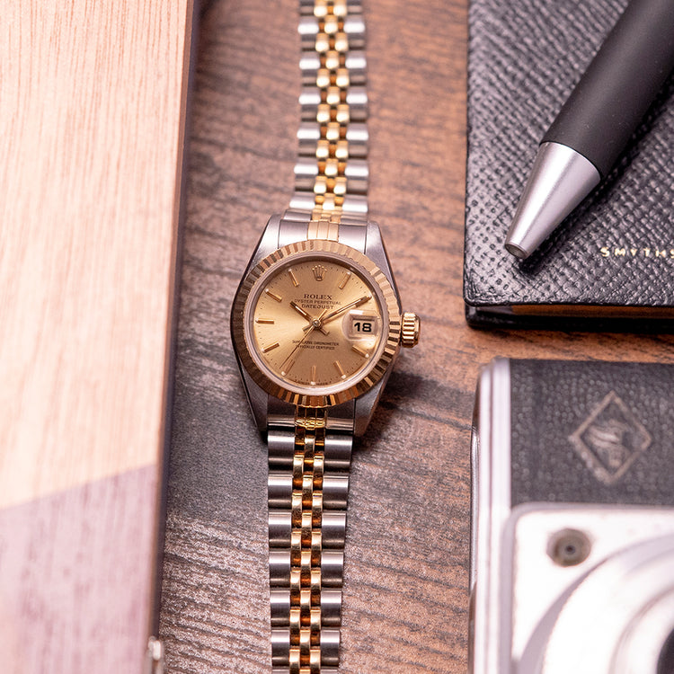 1995 Rolex Lady-Datejust 26mm Steel & Gold 69173 Box & Papers