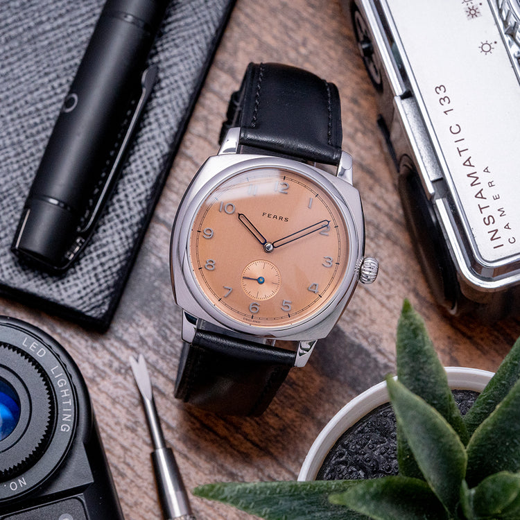 2022 Fears Brunswick Salmon Dial 38mm Closed Back