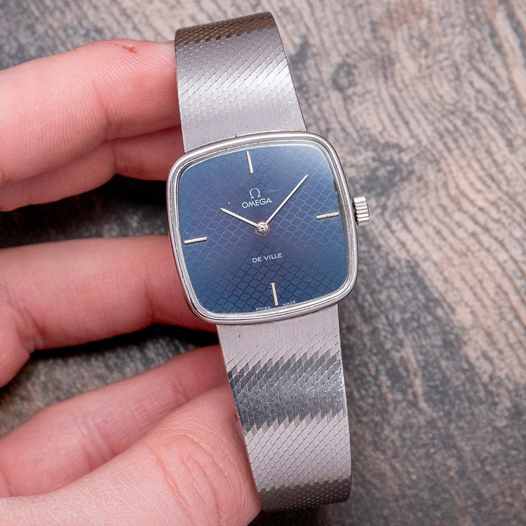 1978 Omega De Ville Blue 'Mosaic' Dial Mechanical 311.0165