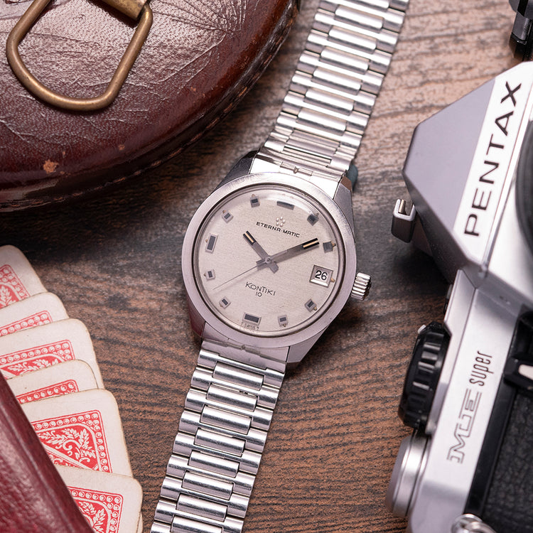 1970s Eterna-Matic Kontiki 10 Auto on NSA Stretch Bracelet