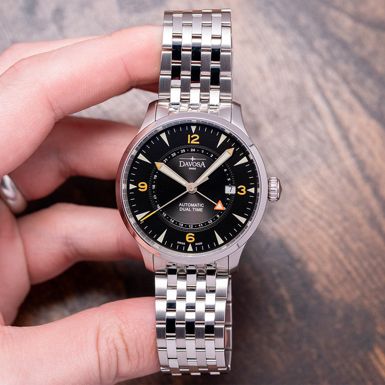 2013 Davosa Vigo Dual Time Auto 40mm on Bracelet 16147554