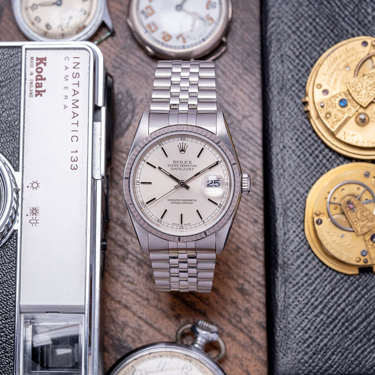 1991 Rolex Datejust 36mm Silver Roman Dial 16234
