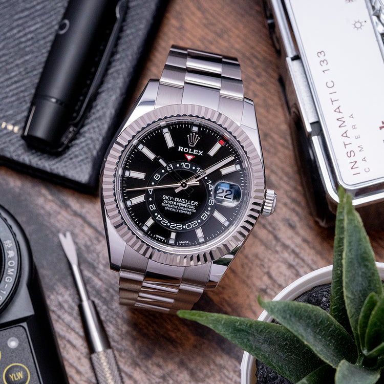 2020 Rolex Sky-Dweller Black on Oyster Bracelet 326934