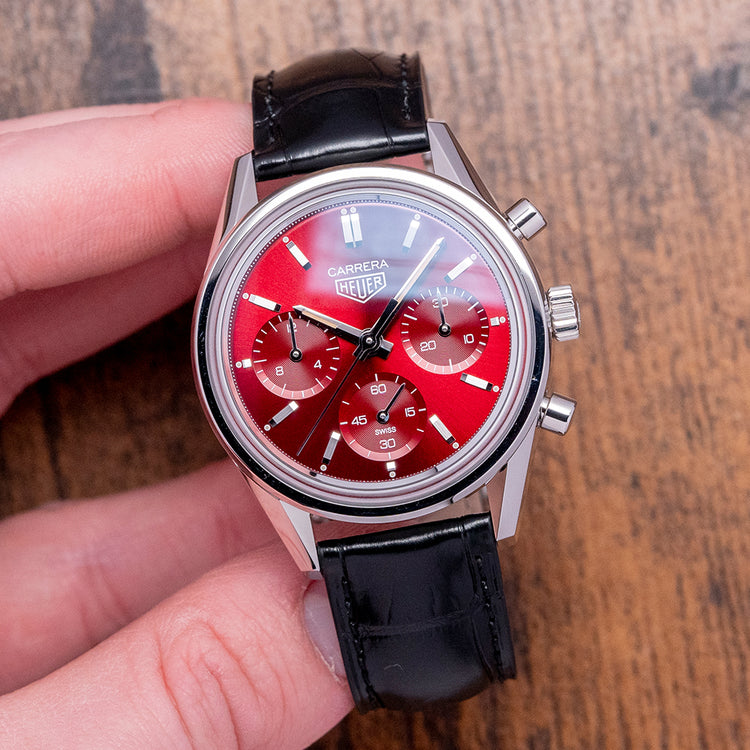 2022 TAG Heuer Carrera Chronograph Red Limited Ed 39mm