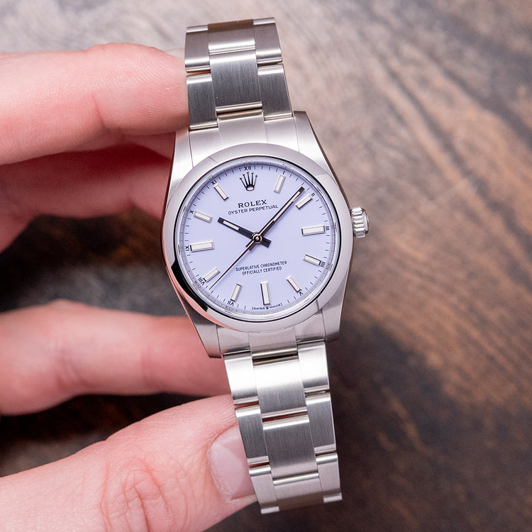 2025 Rolex Oyster Perpetual 34mm 'Lavender' Dial 124200