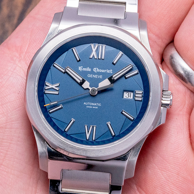 2020 Emile Chouriet Ice Cliff 40mm Blue Automatic