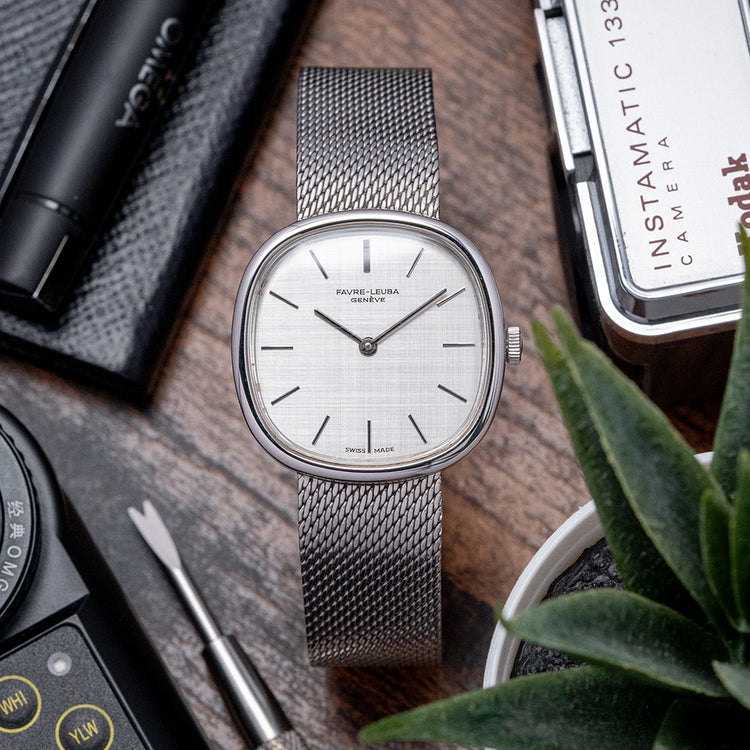 1960s Favre-Leuba Geneve Manual "Ellipse" on Bracelet