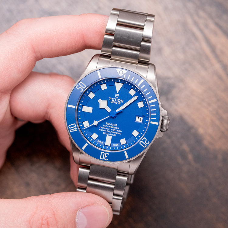 2018 Tudor Pelagos Blue Titanium 42mm on Bracelet 25600TB
