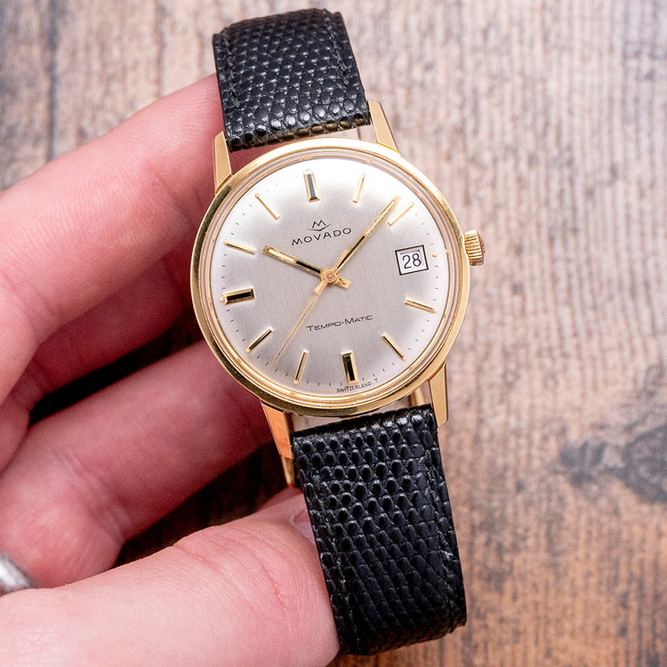 1970s Near New Old Stock Movado Tempo-Matic Date 34mm