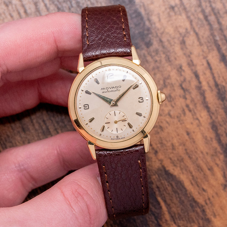 1950s Movado 18ct Gold "Calatrava" Bumper Automatic 32mm