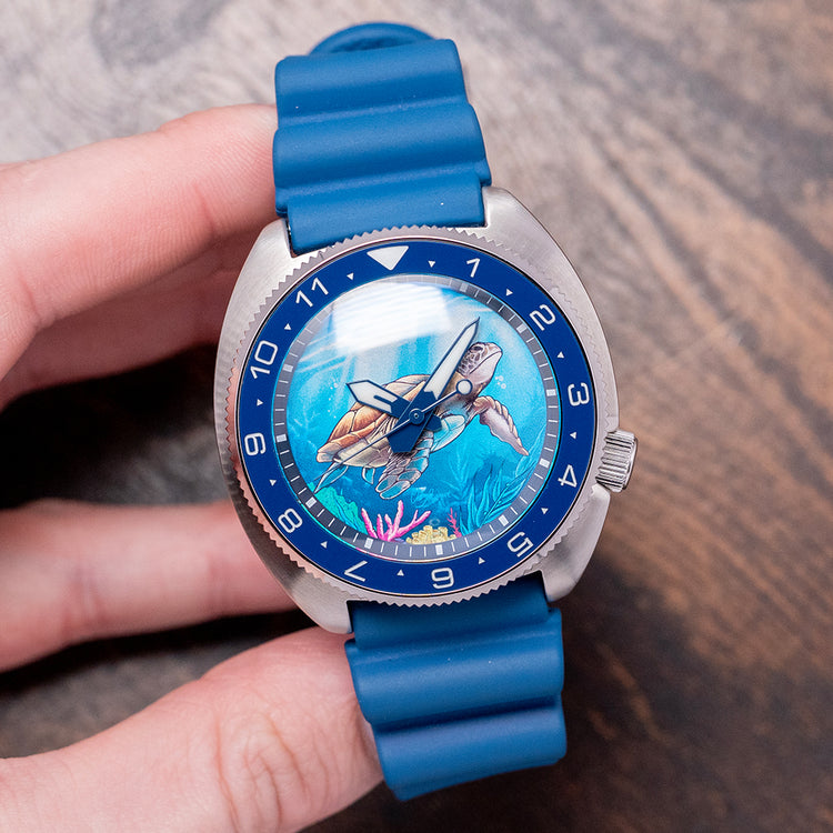 2025 Islander Automatic Blue 'Turtle' Dive Watch 43mm #ISL-301
