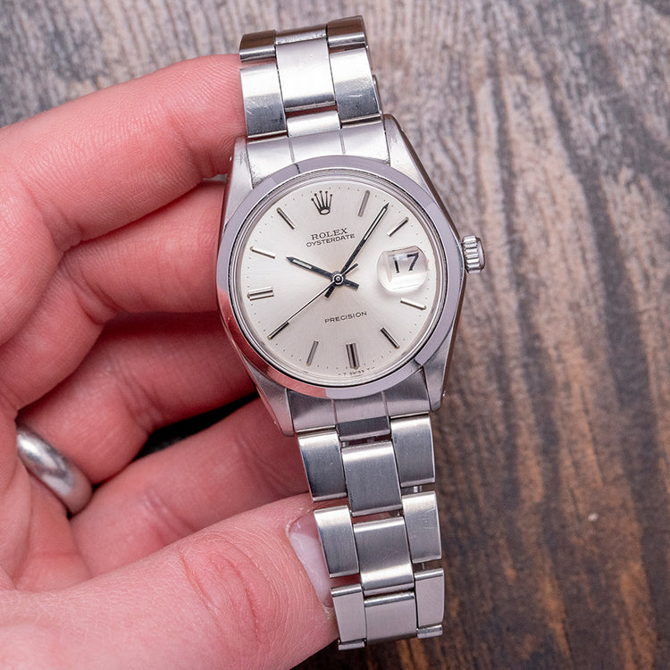 1970 Rolex Oysterdate Precision on Bracelet 34.5mm 6694