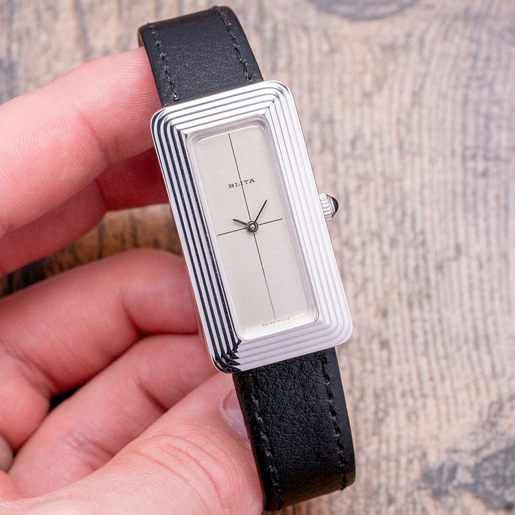 1970s Near New Old Stock Blita White "Cristallor" Mechanical