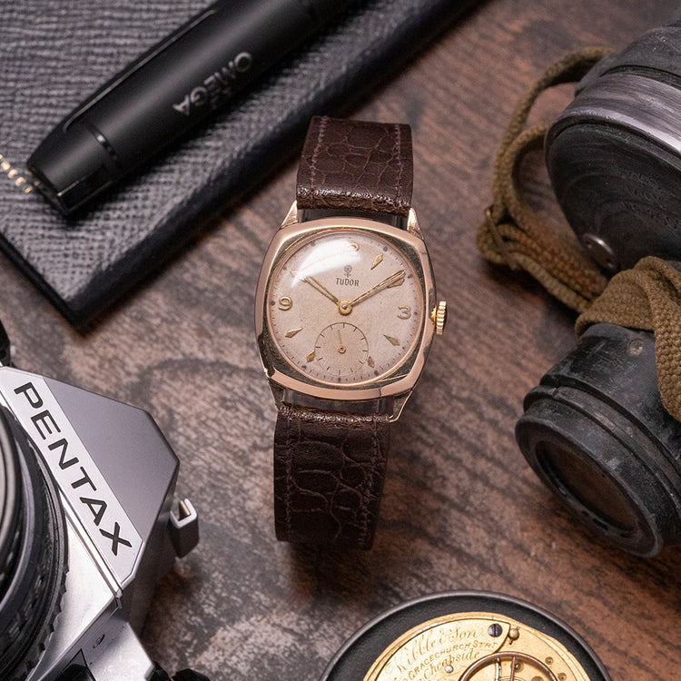 1957 Tudor 9ct Gold "Cushion" 7346 Manual ETA 1250 Rolex Case