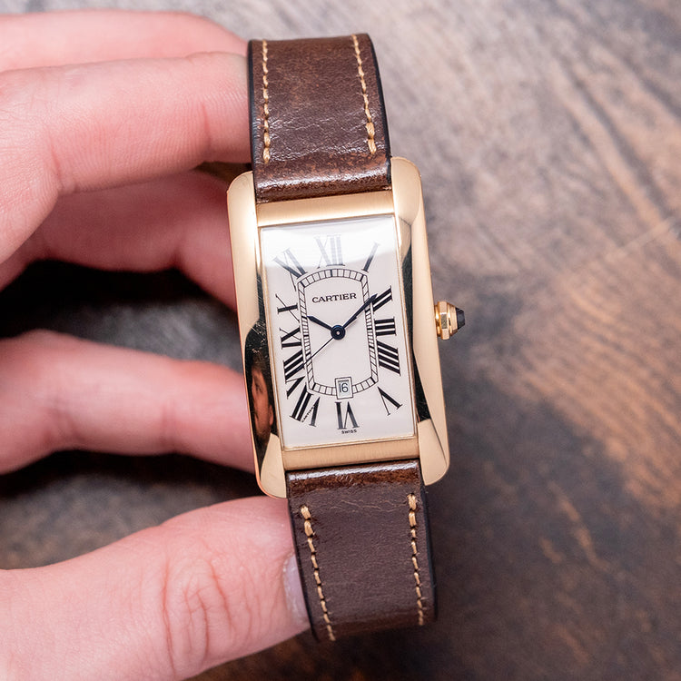 2000s Cartier Tank Americaine XL Yellow Gold Automatic W2603156