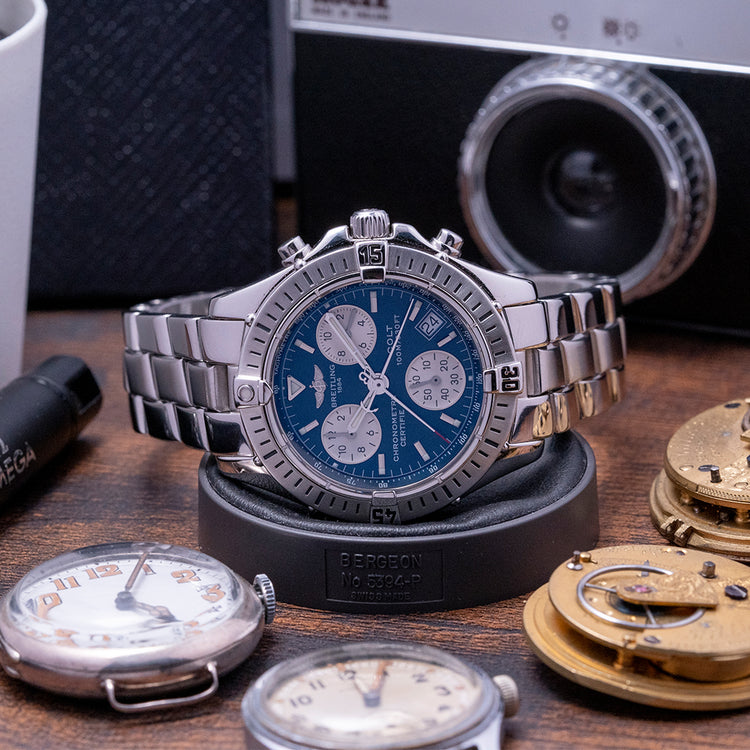 2000s Breitling Colt Chronograph Blue Quartz A73350