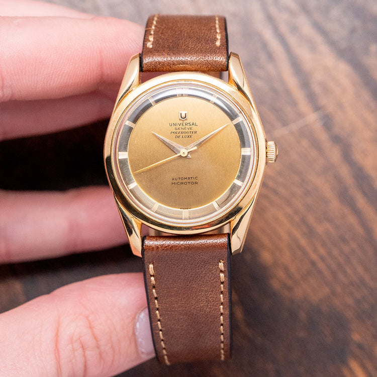1956 Universal Geneve Polerouter Deluxe 18ct Gold 10357-1