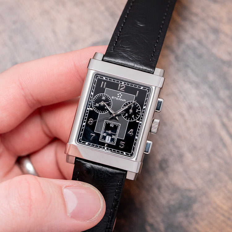 2000s Eterna Classic Chronograph 'Tank' 28.5x43.5mm