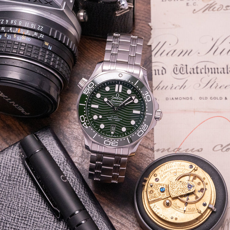 2023 Omega Seamaster 300M Green Bracelet 210.30.42.20.01.001