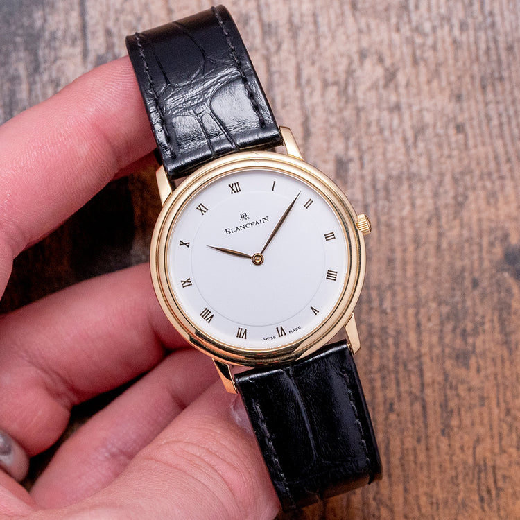 1990s Blancpain Villeret 18ct Yellow Gold 34mm 0021-1418