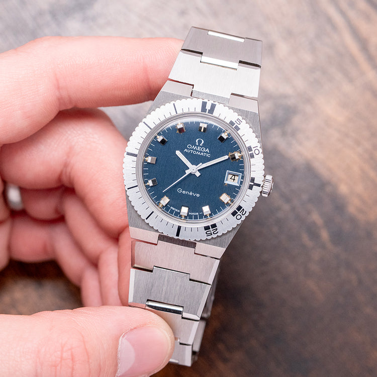 1973 Omega Geneve Automatic Blue Dial 35mm 166.0124