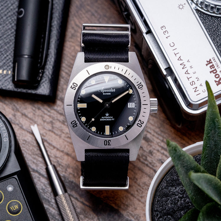 2023 Aquastar Model 60 Re-Edition 37mm Black Dial