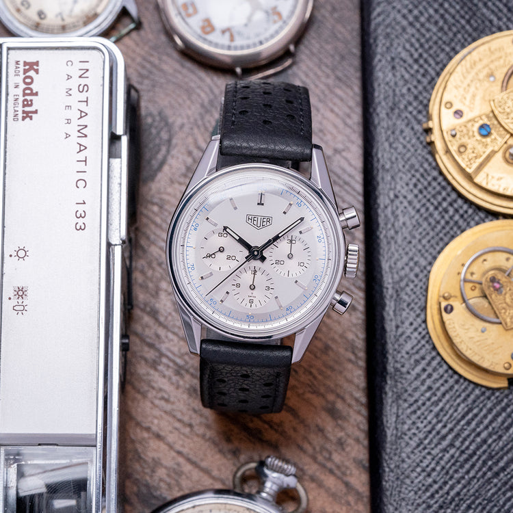 1997 TAG Heuer Carrera Re-Edition 36mm White CS3110 Box & Papers