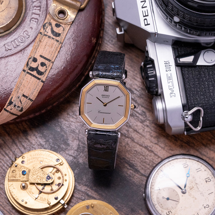 1980 Seiko Quartz "Connaisseur" Gold Bezel 6020-5360