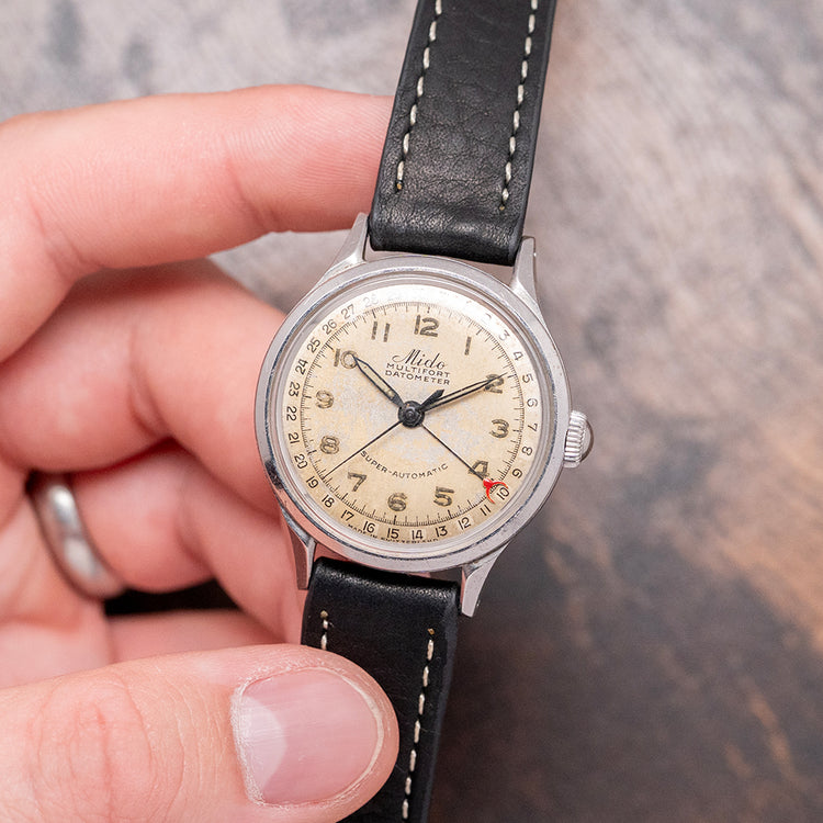 1940s Mido Multifort Datometer Super-Automatic Bumber 33.5mm