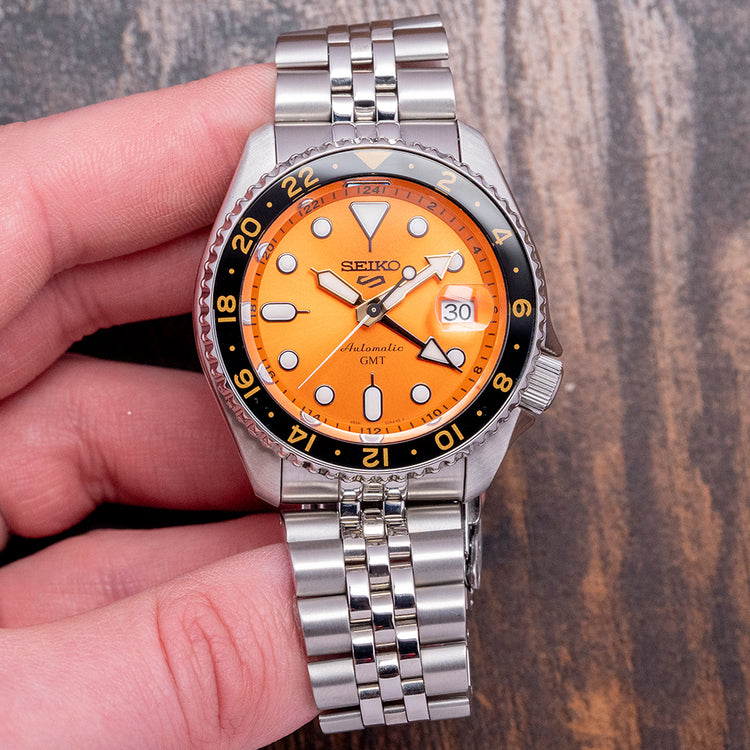 2022 Seiko 5 Sports Orange GMT Automatic SSK005K1