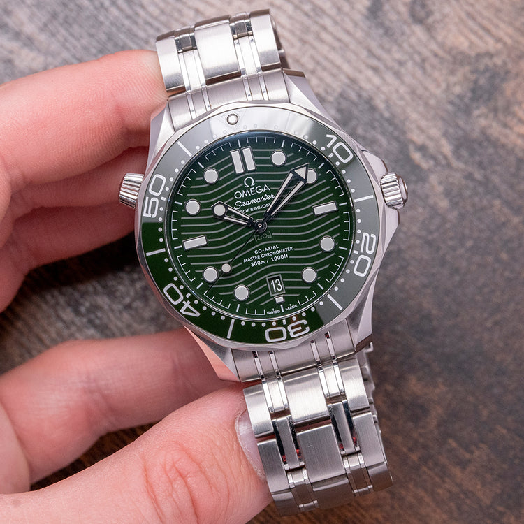 2024 Omega Seamaster Green Ceramic Wave 42mm on Bracelet