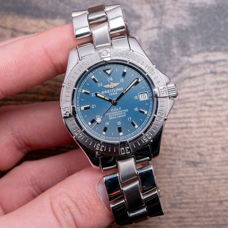 2004 Breitling Colt Automatic 'Chronometre' Blue 38mm A17350