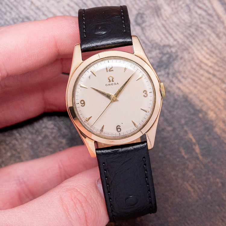 1954 Omega 'Calatrava' Cal. 420 9ct Gold Dennison Case 33mm