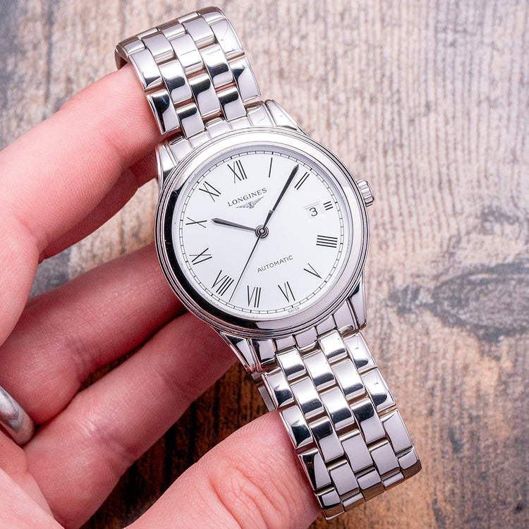 2024 Longines Flagship White 38.5mm Automatic L4.974.4