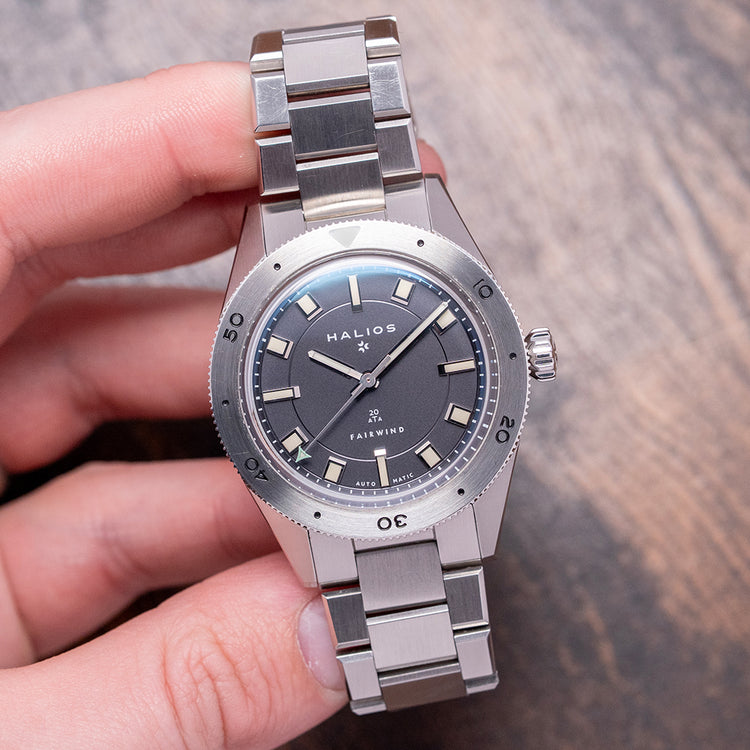 2020s Halios Fairwind Slate Grey Steel Bezel Auto 39mm