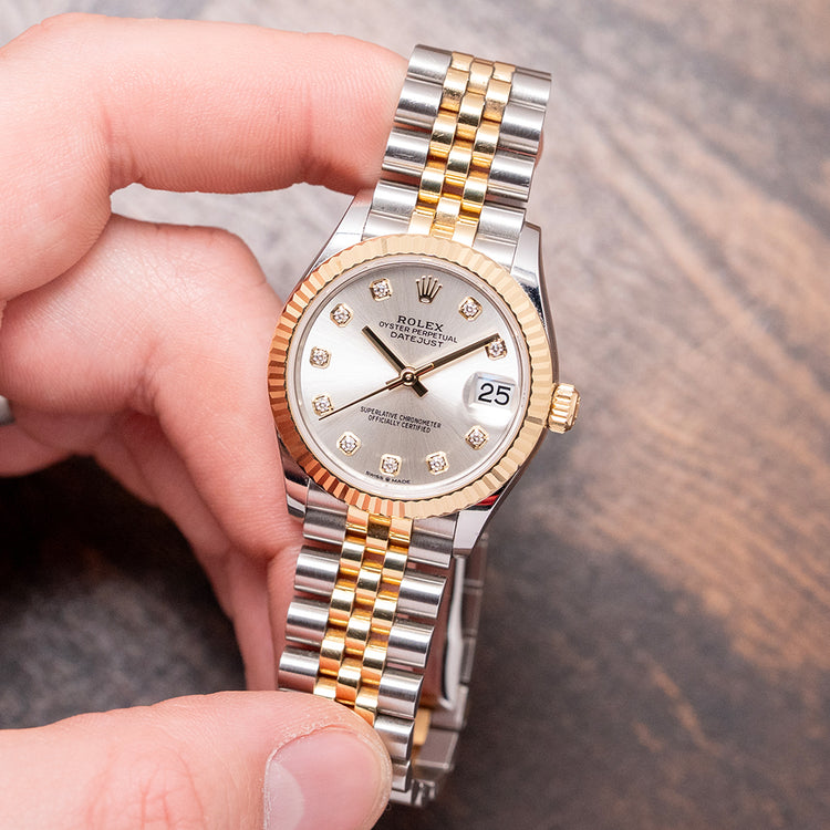 2023 Rolex Datejust 31 Diamond Dial Steel & Gold Jubilee 278273