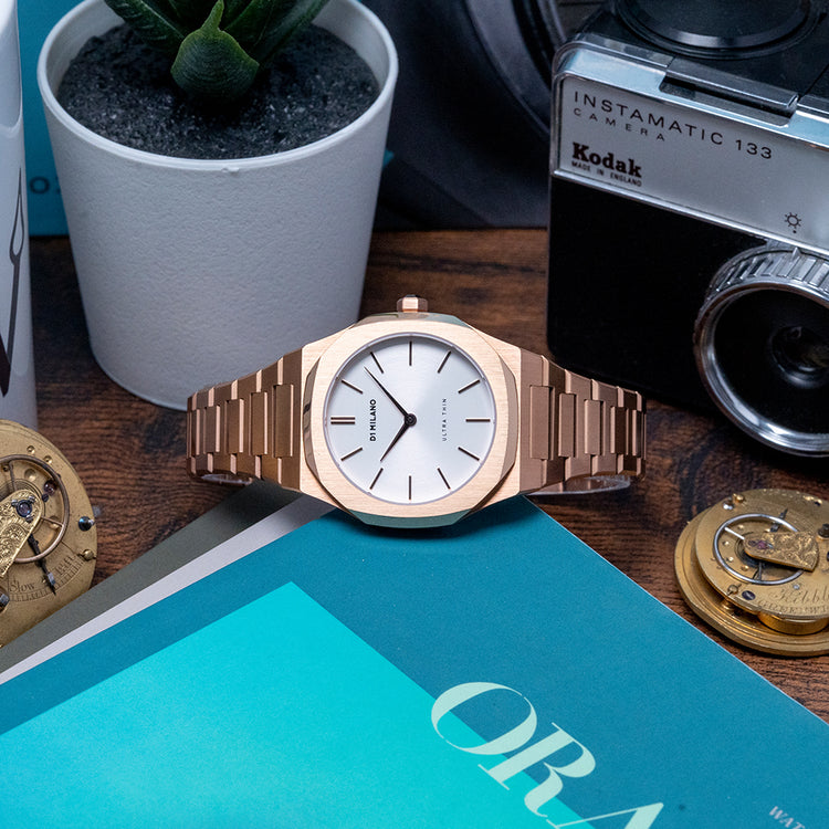 2021 D1-Milano Ultra Thin Rose Gold Quartz UTBL09 34mm
