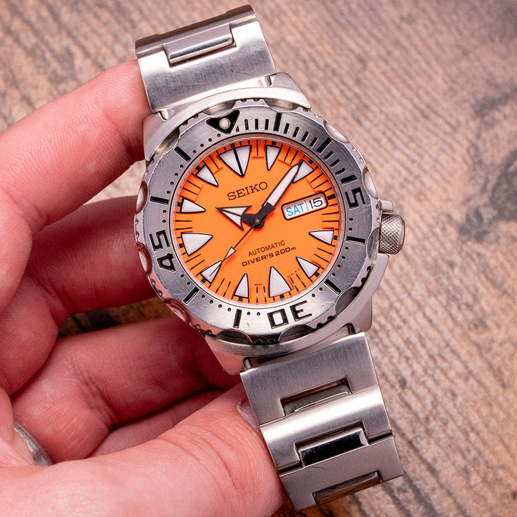 2014 Seiko Orange Monster 2nd Gen Auto SRP309 on Bracelet