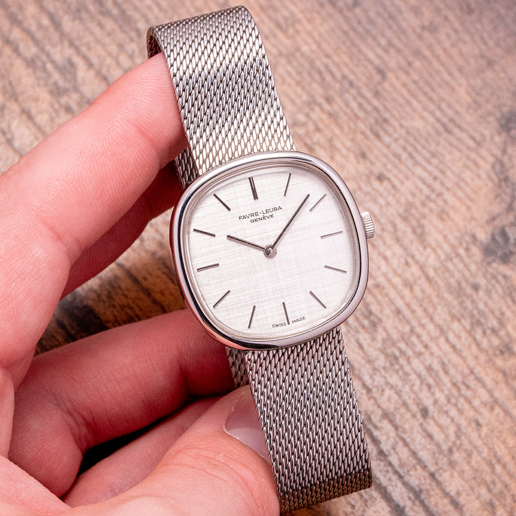 1960s Favre-Leuba Geneve Manual "Ellipse" on Bracelet