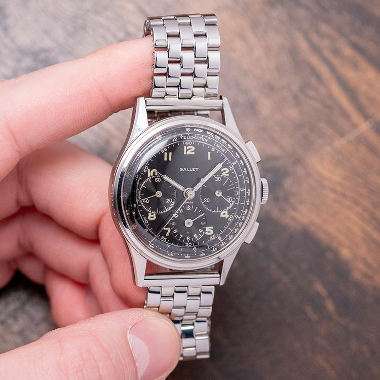 1960s Gallet 'Jim Clark' Multichron 12 Chronograph EP40 35mm