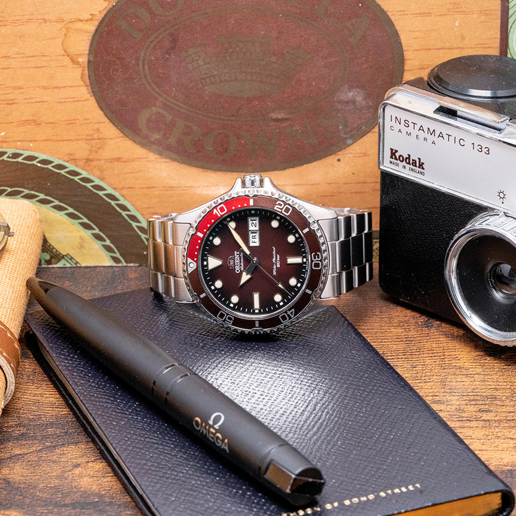 2022 Orient Kamasu Mako III Red/Brown Auto RA-AA0814R19B