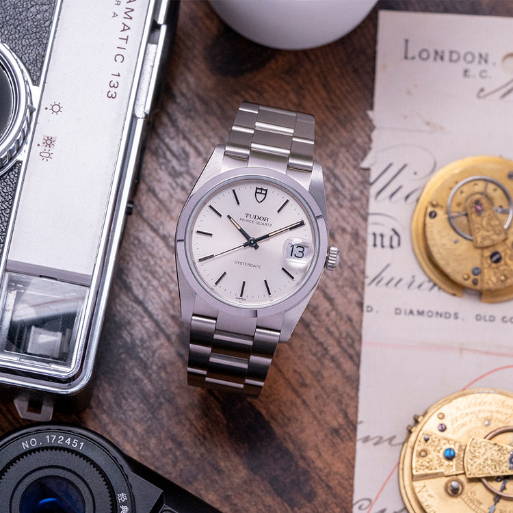 1990 Tudor Prince-Quartz Oysterdate Integrated 84100 Box & Papers